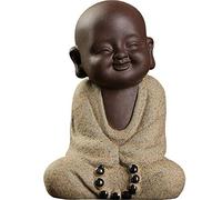 ZXQUEGF Statue Buddha Statue Outdoor Buddhism Interior Deco Miniature Garden Statues Ornament Decoration Buddhist Monk Small Figures Decorative Accessories for The Home,E