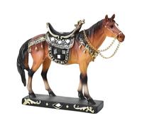 ZXQUEGF Statue Figurine Gift Display Artwork Desk Decoration Table Ornament Resin Horse for Cabinet Office Home, Brown
