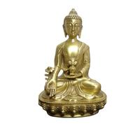 ZXQUEGF Statue Indoor Handmade Bronze Buddha Statues Feng Shui Sculptures For Living And Study Rooms How To Decorate Your Office Meditation Decoration(L)