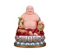 ZXQUEGF Statue Indoor Zen Resin Laughing Buddha Fortune-attracting Ornaments For Home Buddhist Temples, Living Room, Study, Crafts Meditation Decoration