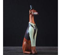 ZXQUEGF Statues Dog Statue Art Animals Figurine Resin Crafts Decorations For Home-As_Shown_12X8X31Cm