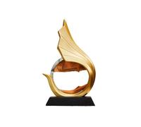 ZXQUEGF Statues Ornaments Elegant Liquid Motion Sand Art Decorative Vase for Wine Cabinet, Office, Living Room, TV Stand, and Home Decor - Luxury Contemporary Sculpture Figurines Ornaments(A-2)