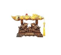 ZXQUEGF Statues Ornaments Golden Toad Ornament,Lucky Golden Toad,Luck and Wealth,Living Room Office Desktop Decoration Ornaments, A Art Decorative. Sculpture Figurines Ornaments(A-2)