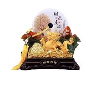 ZXQUEGF Statues Ornaments Prosperity Dragon Sculpture - Wealth Enhancement Carved Jade Amulet, Home and Office Decor, for Housewarming and Business Opening Ceremonies. Sculpture Figurines