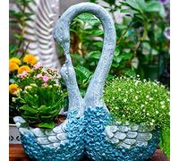 ZXQUEGF Swan Flower Pot Statue,Garden Decorative Statue,Creative Outdoor Decoration,Home Decor Ornaments Crafts,Yard Art Decoration A 48x48x20cm