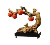 ZXQUEGF Tabletop Statue Ornament Simulation Tree Sculpture Decoration Home Ornaments Living Room Bedroom Study Holder Desktop Office Decor Size Grey)