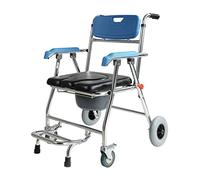 ZXQUEGF Toilet Chair Transport Toilet Wheelchair Commode Chair,4 in 1 Foldable Portable Multi-Function Shower Chair 4 Wheels Heavy-Duty