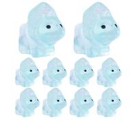 ZXQUEGF Triceratops Garden Statue Glow in The Dark Triceratops | 10X Resin Dinosaur Sculptures Decor | Glow in The Dark Small Dinosaurs Figure for Kids, b