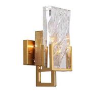 ZXQUEGF Wall Sconces, Crystal Wall Light Fixtures Indoor Luxury Gold Wall Lamp,K9 Crystal Wall Lamp,Elegant Wall Lighting for Bedroom Bathroom Hallway Living Room Mirror Bedside