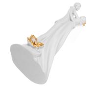 ZXQUEGF Wedding Decorations Romantic Sculpture Statue For Romantic Couples Valentine's Day Collectible Figure Couple Doll Figures Couple Sculpture Love Statue Resin White Companion Bride Household