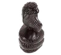 ZXQUEGF Year of The Snake Wood Carving Ornaments Chinese Snake Statue Feng Shui Snake Year of The Snake 2025 Snake Model Snake Figurine Simulation Animal Figures Dark Brown Wooden
