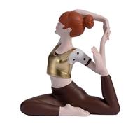ZXQUEGF Yoga Girl Statue Ornament Craft Sport Women Female Figurine for Tabletop Hotel Birthday Gift Cafe Bedroom, Style B
