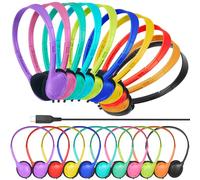 ZXQZYM USB Type C Headphones Bulk for Classroom School Kids 30 Pack,USB C Wired Headphones for School Boys Girls Students Tablet Travel Computer Smartphones Mixed Colors