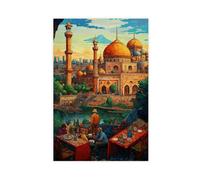 ZXRAF Ancient India's Vibrant Cities Canvas Poster Wall Art Decor Print Picture Paintings for Living Room Bedroom Decoration 24x36inch(60x90cm)