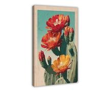 ZXRAF Prickly Pear Cactus Canvas Poster Wall Art Decor Print Picture Paintings for Living Room Bedroom Decoration 08x12inch(20x30cm)