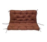 ZxrFxr Thick Garden Bench Cushion Waterproof: 2/3/4 Seater Replacement Cushions Swing Seats Patio Lounger Bench Swing Hammock with Backrest for Outdoor Furniture Garden (Dark brown, 150CM)
