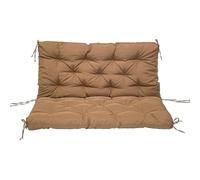 ZxrFxr Thick Garden Bench Cushion Waterproof: 2/3/4 Seater Replacement Cushions Swing Seats Patio Lounger Bench Swing Hammock with Backrest for Outdoor Furniture Garden (Light brown, 150CM)