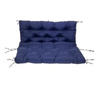 ZxrFxr Thick Garden Bench Cushion Waterproof: 2/3/4 Seater Replacement Cushions Swing Seats Patio Lounger Bench Swing Hammock with Backrest for Outdoor Furniture Garden (Navy blue, 150CM)