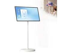 ZXSMYY Portable Smart TV on Rolling Stand, Android 13 with Camera, Wireless Screen Cast, Large Capacity Built-in Battery, Free Rotation & Height Adjustable, Multi-size Optional(4+64GB,27in)