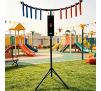 ZXSYYDS Hand-Eye Coordination Catch-the-Stick Arcade Game - Reflex Challenge Machine with 10 Catching Sticks, LED Lighting & Music; Reaction Training Game for Parties, Families, and Team Events Black