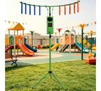 ZXSYYDS Hand-Eye Coordination Catch-the-Stick Arcade Game - Reflex Challenge Machine with 10 Catching Sticks, LED Lighting & Music; Reaction Training Game for Parties, Families, and Team Events Green