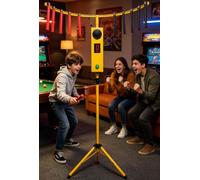 ZXSYYDS Hand Eye Coordination Training Game, Catch Stick Arcade Game Machine Reflex Stick Challenge Game Adjustable Tripod Height, Improve Focus and Reaction, for Party, Business, Game Room Yellow