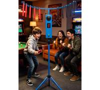 ZXSYYDS Hand Eye Coordination Training Game, Catch Stick Arcade Game Machine Reflex Stick Challenge Game Adjustable Tripod Height, Improve Focus and Reaction, for Party, Business, Game Room Blue