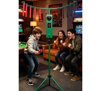 ZXSYYDS Hand Eye Coordination Training Game, Catch Stick Arcade Game Machine Reflex Stick Challenge Game Adjustable Tripod Height, Improve Focus and Reaction, for Party, Business, Game Room Green