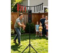 ZXSYYDS Reaction Stick Arcade Game - 10-Rod Hand-Eye Coordination Training Machine, Led Digital Counter,10 Adjustable Speed Levels,Reflex Catch Challenge Game For Parties,Events Black