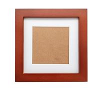 ZXT-parts Brown 6x6 Picture Frames with 4x4 Opening Mat.Brown 6x6 Square Photo Frame. Solid Wood, Perspex Panel, The Table or The Wall.Protective Film Must be Removed.