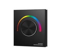 ZXTIIEUF 12-24VDC Wall-Mounted Rotating Panel LED dimming Controller 2.4G Wireless Remote Control for 5050 2835 Monochrome/CCT/RGB(T3-K Black)