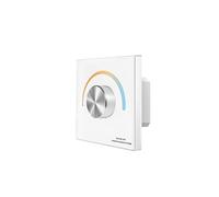 ZXTIIEUF 12-24VDC Wall-Mounted Rotating Panel LED dimming Controller 2.4G Wireless Remote Control for 5050 2835 Monochrome/CCT/RGB(T2-K White)