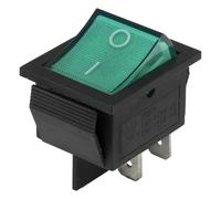 ZXTIIEUF 50pcs / Lot KCD7-201N Perforate 26 X 22 Mm 4 Pin ON - Off Boat Rocker Switch Power Switch with 220V Light KCD2(Vert)