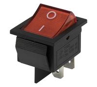ZXTIIEUF 50pcs / Lot KCD7-201N Perforate 26 X 22 Mm 4 Pin ON - Off Boat Rocker Switch Power Switch with 220V Light KCD2(Rosso)