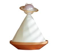 ZXTRYBHD Celestial Planet Pet Keepsake Urn, Ceramic Memorial for Cats, Dogs & Small Pets, Cremation Home Display and Remembrance(Pink)