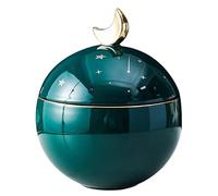 ZXTRYBHD Ceramic Keepsake Urn with Planet Design for Pet or Human Ashes - Decorative Cremation Urn for Burial or Memorial Display(Green)