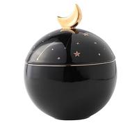 ZXTRYBHD Ceramic Keepsake Urn with Planet Design for Pet or Human Ashes - Decorative Cremation Urn for Burial or Memorial Display(Black)