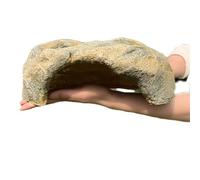 ZXUAQNOE Extra Large Reptile Hide - Resin Snake Caves for Ball Pythons, Simulation Rock Hideout for Habitat Lizard, Leopard Gecko, Bearded Dragon, Yellowish-Brown