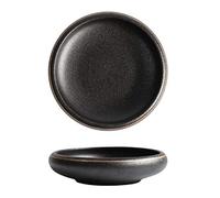 ZXW Black Gold Ceramic Bowl And Plate, Japanese-style Phnom Penh Fruit Deep-dish Salad Bowl | Suitable for Household Plates Dish Bowl Breakfast Plate | Creative Noodle Bowl