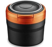 ZXWZZQ88 Car Ashtray for Audi A6 sedan C7(19CM) 2011 2012 2013 2014 2015 2016 2017 2018 Self Extinguishing Ash Tray with LED Light and Lid, Portable Ash Tray,B/Orange