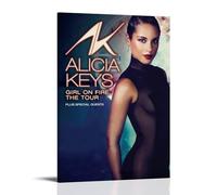 ZXXSCPCB Alicia Keys Popular Singers Music Album Cover Canvas Poster Wall Art Decorative Painting Bedroom Painting Posters12x18inch(30x45cm) Frame-style