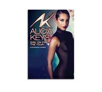 ZXXSCPCB Alicia Keys Popular Singers Music Album Cover Canvas Poster Wall Art Decorative Painting Bedroom Painting Posters24x36inch(60x90cm) Unframe-style