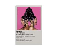 ZXXSCPCB Cardi B Popular Singers Music Album Cover Canvas Poster Wall Art Decorative Painting Bedroom Painting Posters08x12inch(20x30cm) Unframe-style