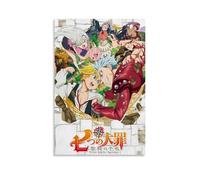 ZXXSCPCB The Seven Deadly Sins Hot Blooded Anime Classic Anime Canvas Poster Wall Art Decorative Painting Bedroom Painting Posters24x36inch(60x90cm) Unframe-style