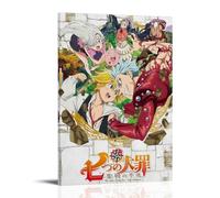 ZXXSCPCB The Seven Deadly Sins Hot Blooded Anime Classic Anime Canvas Poster Wall Art Decorative Painting Bedroom Painting Posters12x18inch(30x45cm) Frame-style