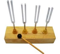 ZXYHLLGK Acoustic Fork Determination of Sound Speed and Verifying The Conduction of Sound Waves Tuning Fork Set with Wooden Resonance