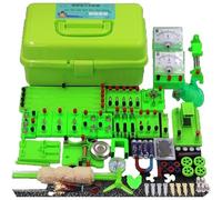 ZXYHLLGK Complete Set of Physical and Electrical Circuit Experimental Equipment Boxes Set Science Project Learning Kit Electromagnetic Experiment Box Research DIY Circuit Experiment Kit