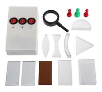 ZXYHLLGK Full Physical Optics Experiment Kit Light Path Demonstration Box with Triangular Prism Convex Concave Lens Mirror, Refraction Reflection Physics Lab Teaching Set