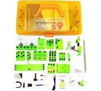 ZXYHLLGK Simple Series Circuit Experiment Kit - Doorbell, Solar Cell & Electromagnet Attraction Tests with Copper Needles & Magnets