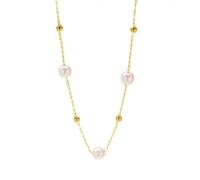 ZXYHOLOHI Simple Pearl Beads Chic Necklace for Women Gold Color Thin Chain Minimalist Chokers Fashion Accessories